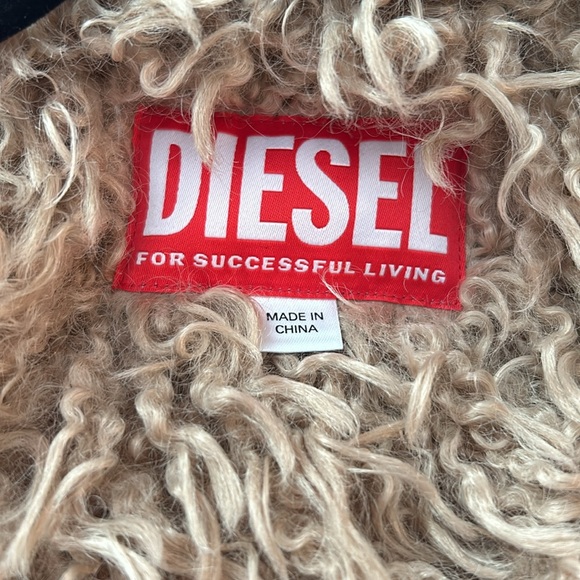 DRASTICALLY REDUCED - Diesel W-Efia Fur/Foil Vest - Picture 7 of 10